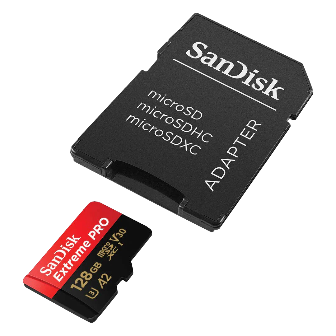 SanDisk Extreme Pro 128GB microSDXC - 200MB/s, V30, UHS-I - IZI