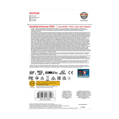 SanDisk Extreme Pro 128GB microSDXC - 200MB/s, V30, UHS-I - IZI
