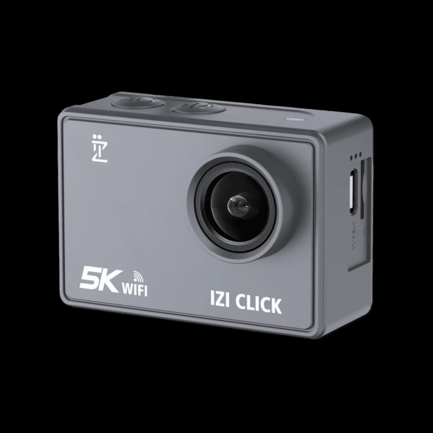IZI Click 5K Action Cam - 30FPS, Wide Angle, EIS, Waterproof - IZI