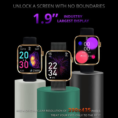 IZI Smart Pro 1.92"Retina Display Bluetooth Calling SmartWatch, Always on Display, AI Voice Assistant, Activity Tracker, ECG, SPO2, BP, 500+ WatchFaces, 5 Days Battery, 2 Premium Straps - IZI