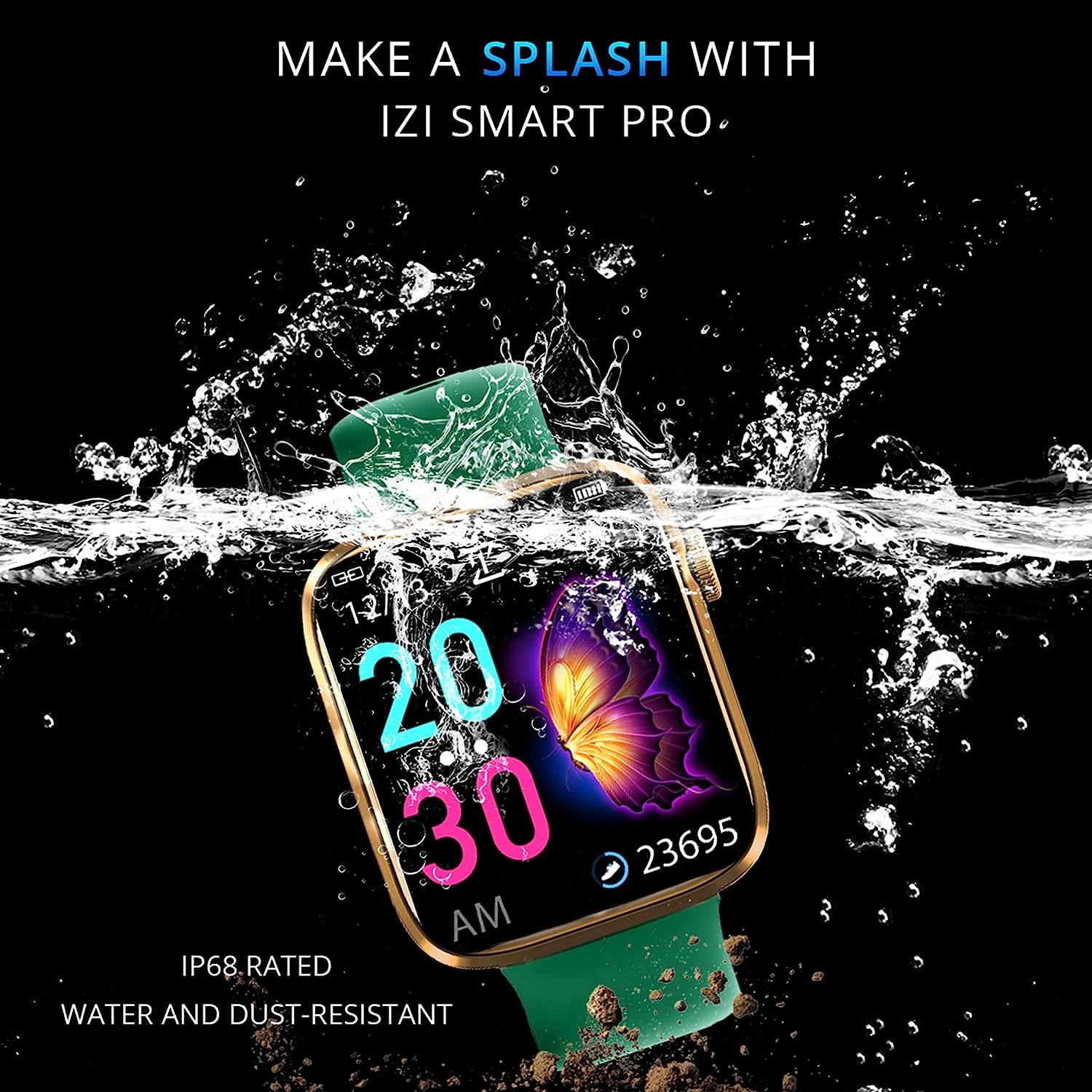 IZI Smart Pro 1.92" Smart Watch, Bluetooth Calling, AI Voice Assistant, Functional Crown, Multi Sports Mode, Activity Tracker, ECG, SPO2, BP, IP68, 500+ WatchFaces, 5 Days Battery, 2 Premium  - IZI