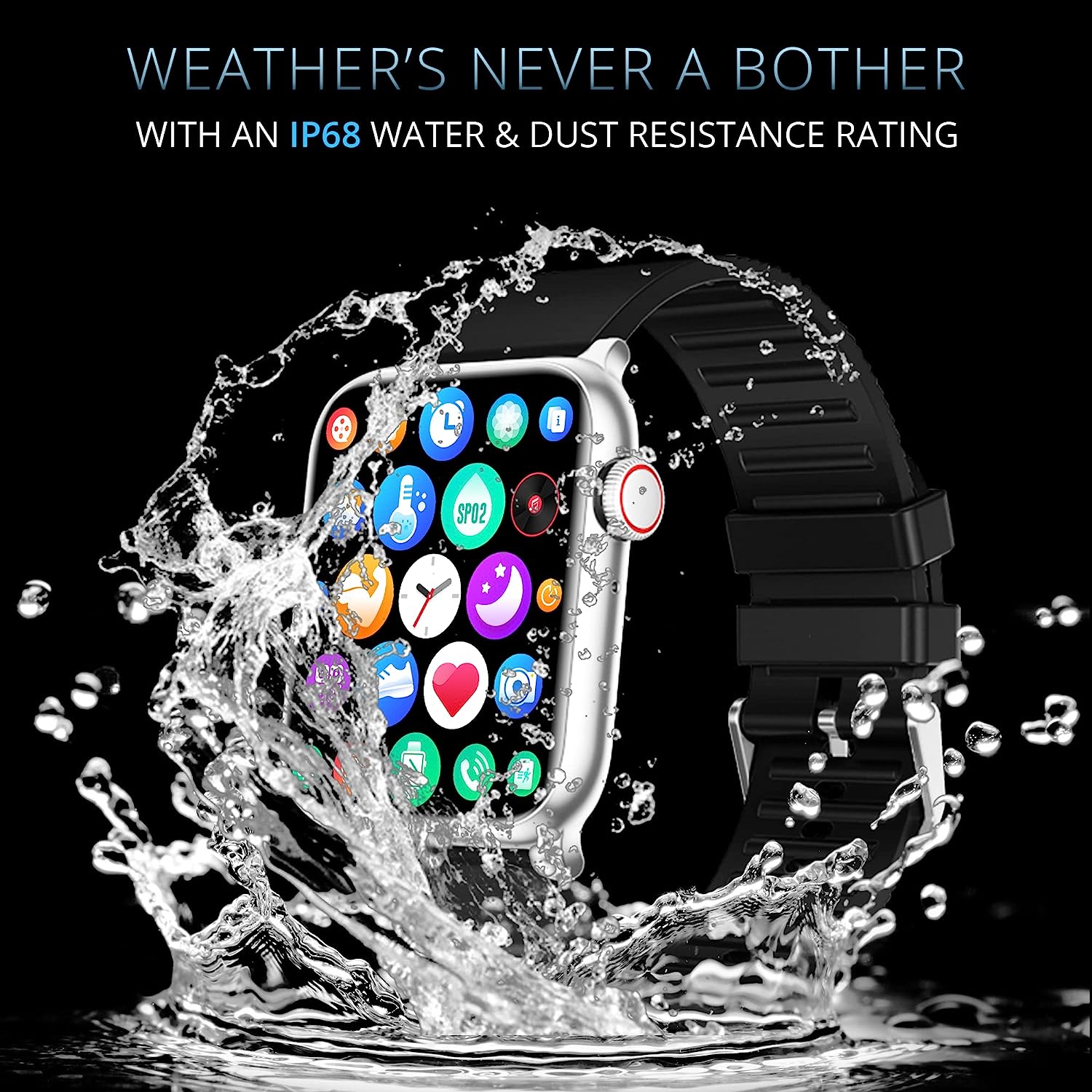 IZI New Launched Prime+ Smart Watch, 1.78" AMOLED Always ON Display, Bluetooth Calling, DIY Watch Face, AI Voice Assistant,ECG, SPO2, BP, Heart Rate, Sports Mode, 60hz Refresh Rate, 7 Days Ba - IZI