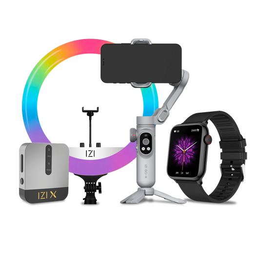 GOX Mobile Gimbal Combo | Includes Wireless Mic + Ring Light + Prime Plus – Ultimate Creator Kit