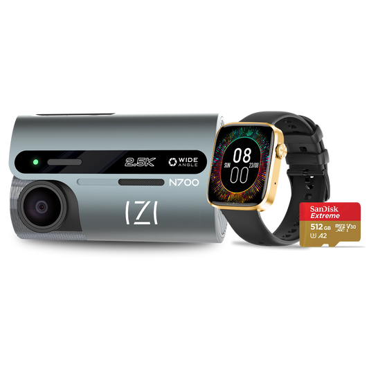 IZI N700 Dash Camera Combo | Includes 512GB SD Card + Smart Pro – High-Performance Creator Kit
