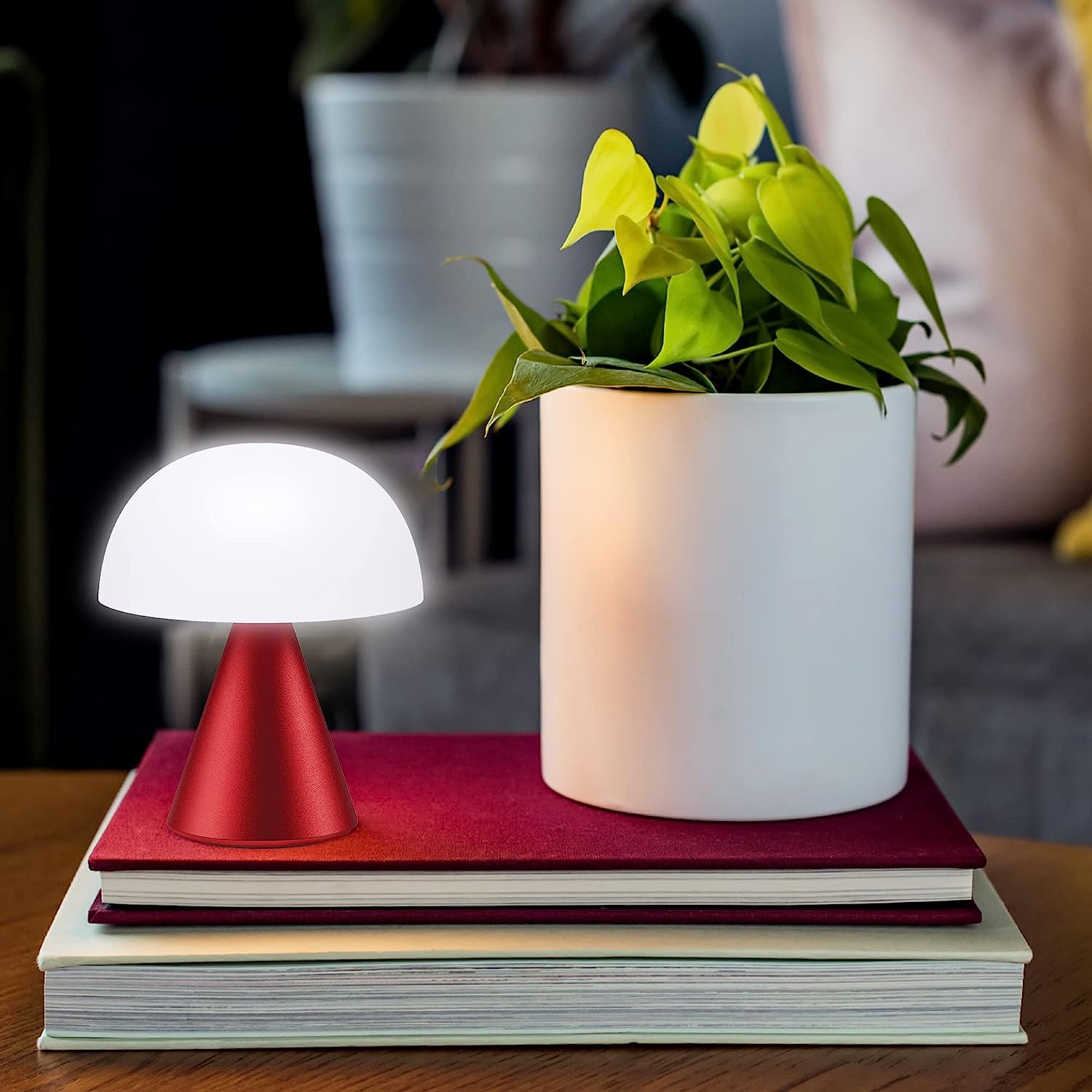 LEXON MINA LED Lamp: 24hr Battery, Water Resistant, Orange - IZI