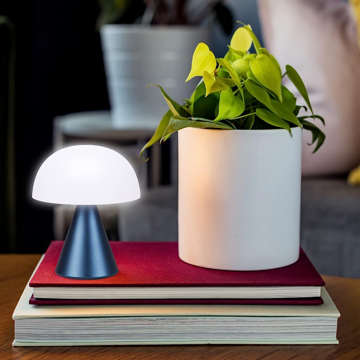 LEXON MINA LED Lamp: 24hr Battery, Water Resistant, Orange - IZI