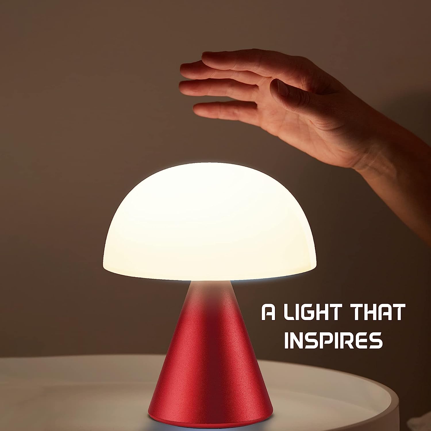 LEXON MINA LED Lamp: 24hr Battery, Water Resistant, Orange - IZI