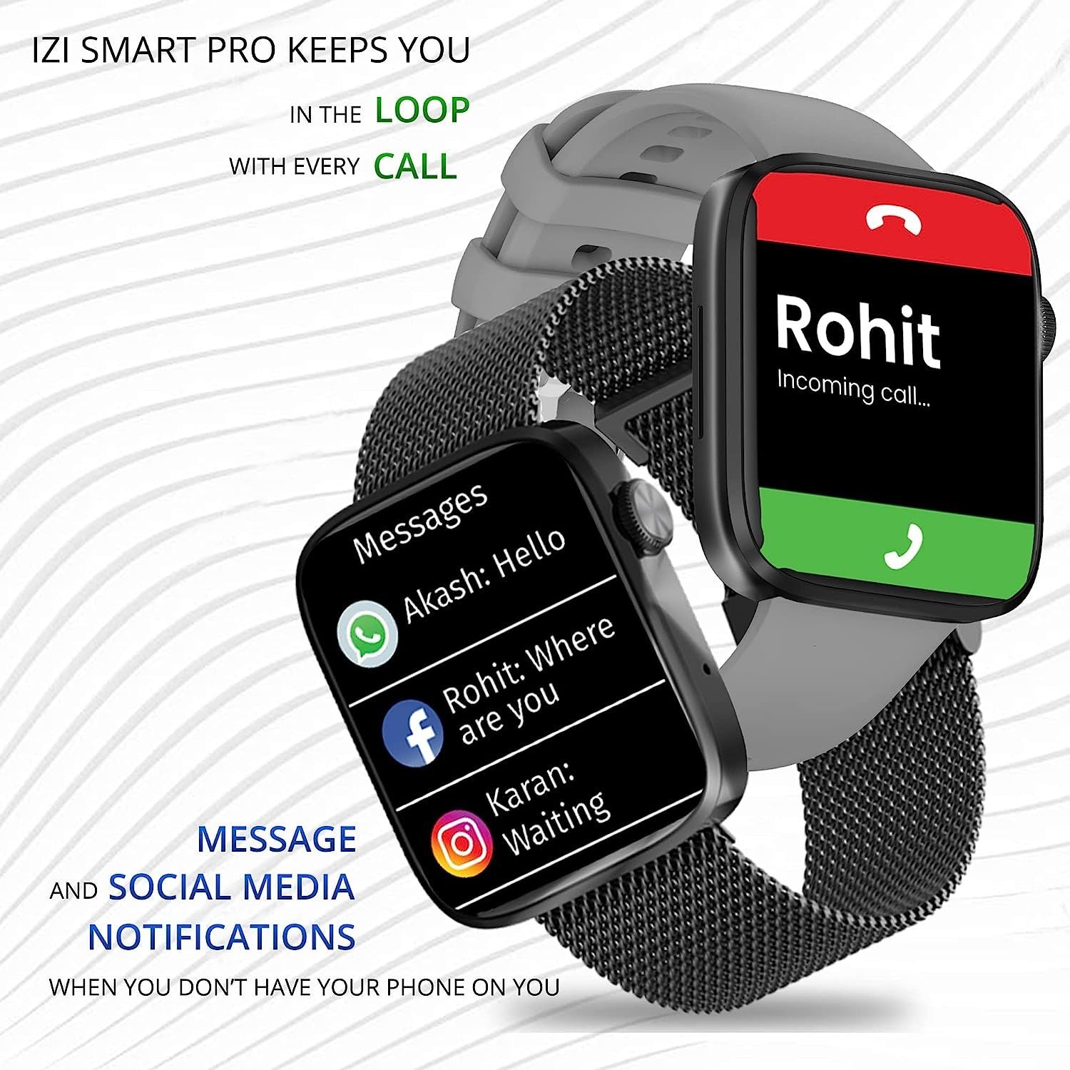 IZI Smart Pro Watch - 1.92" Retina Display, AI, Bluetooth, Sports - IZI