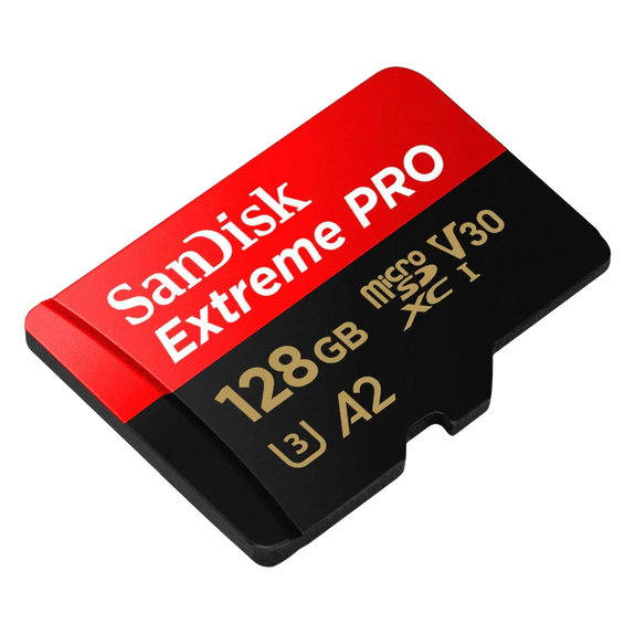 IZI SanDisk Extreme Pro 128GB microSDXC UHS-I, V30, 200MB/s Read, 90MB/s Write, Memory Card for 4K Video on Smartphones, Action Cams and Drones