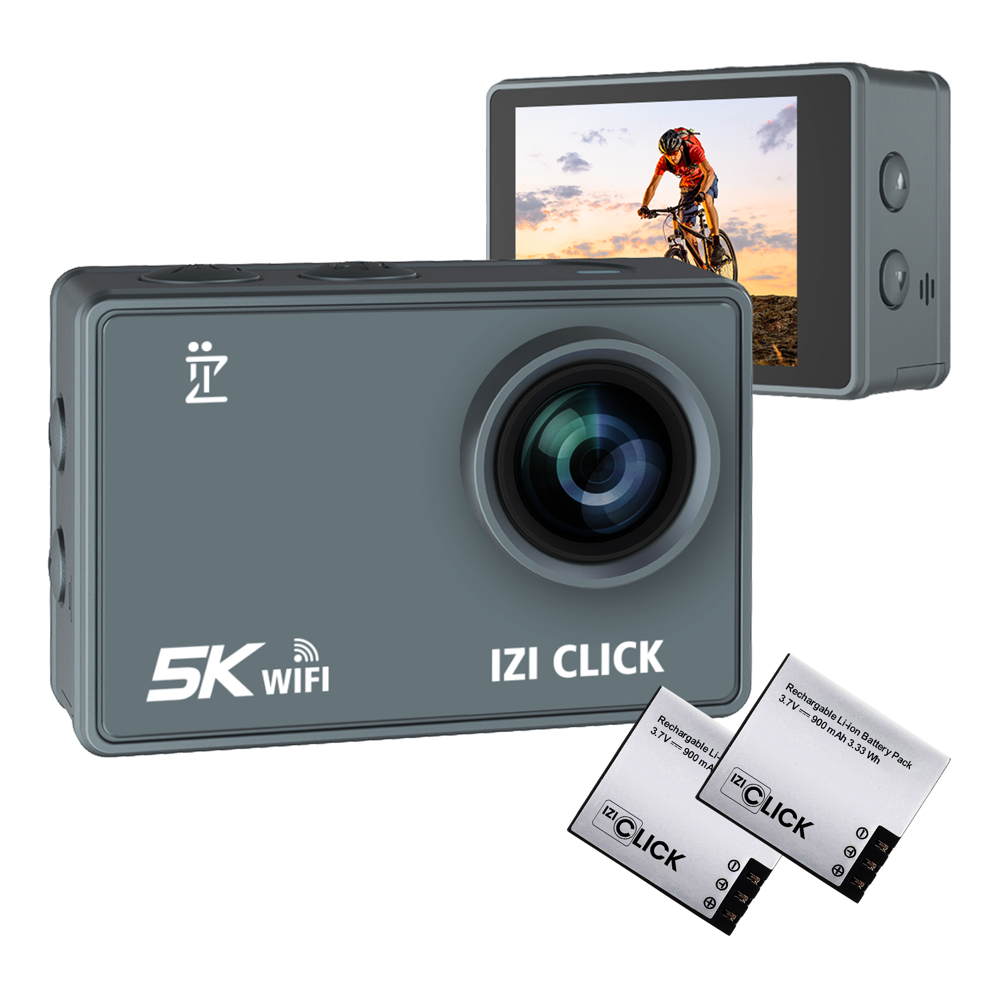 New IZI Click 5K 30FPS Budget Action Camera + IZI Type-C HQ Microphone Exclusively for IZI Click 5K Action camera Combo