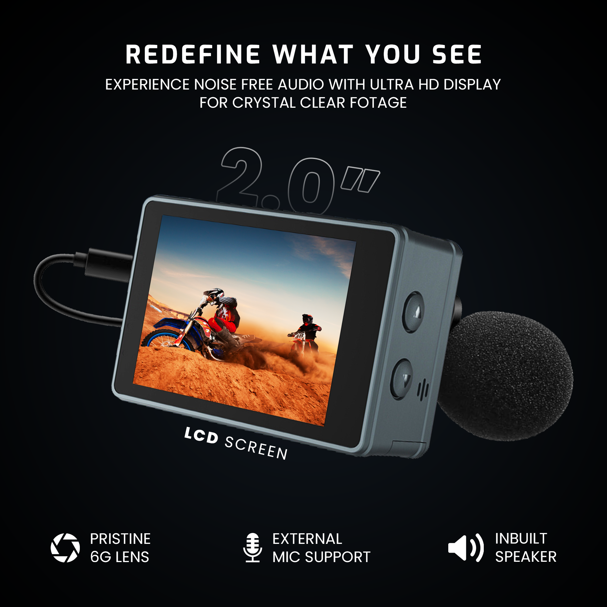 New IZI Click 5K 30FPS Budget Action Camera + IZI Type-C HQ Microphone Exclusively for IZI Click 5K Action camera Combo