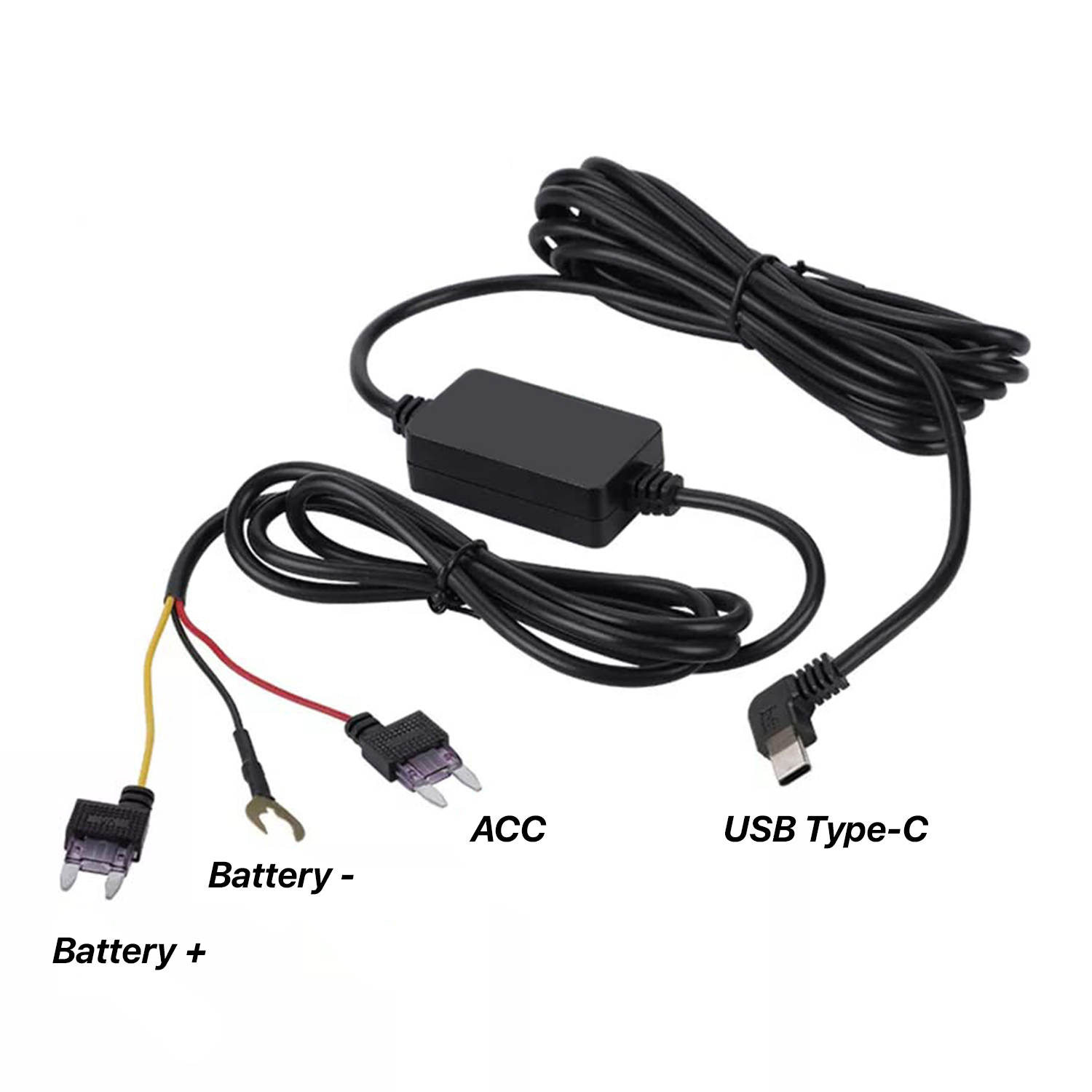 IZI Drive Dash Cam USB Hardwire Cable Kit for 24 Hour Parking Monitoring, Wiring Asseccories & 12 Feet Lenght , 12V-24V to 5V/2.5A, Low Voltage Protection, Fuse Adapter Easy Installation