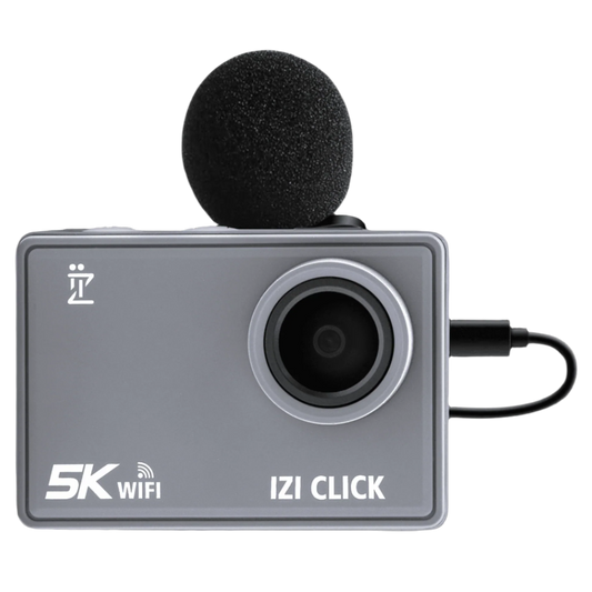 IZI Click Plus 5K Action Camera - 170° Wide Angle, Anti-Shake EIS - IZI