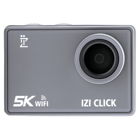 New IZI Click 5K 30FPS Budget Action Camera, 170° HD Wide Angle, Anti-shake EIS, MotoVlog, Youtube, Live Stream, 110ft Waterproof, Sports Cam, Type-C Mic Support, Accessory Kit, 2 X Battery Included
