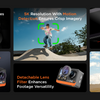 New IZI ONE+ 5K 48MP Action Camera, EIS, 6-Axis Stabilization ,110ft Waterproof, Vlog,170° FOV, Wifi, Dual Screen, Fast C-Type Charge, HQ External Mic Included