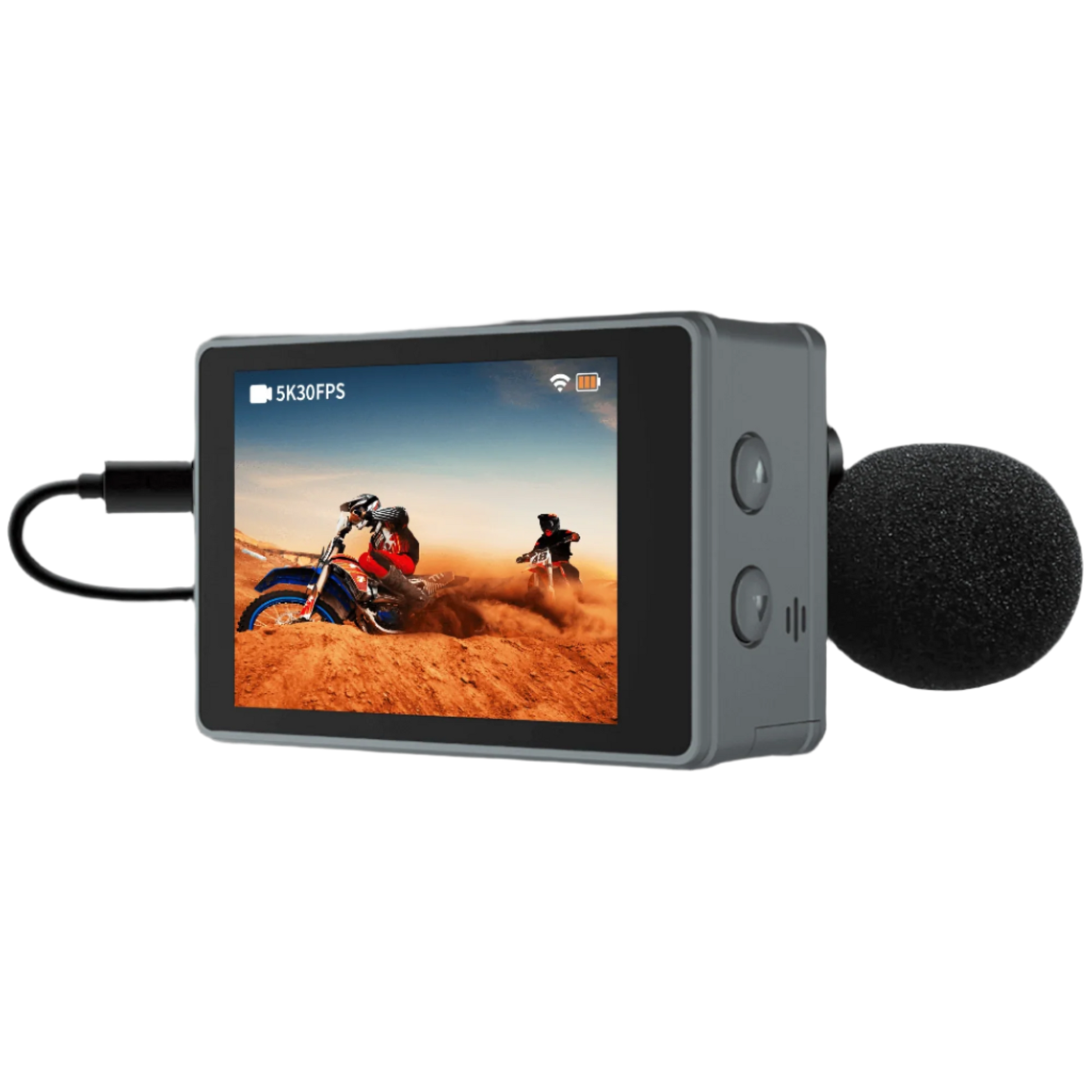 IZI Click Plus 5K Action Camera - 170° Wide Angle, Anti-Shake EIS - IZI