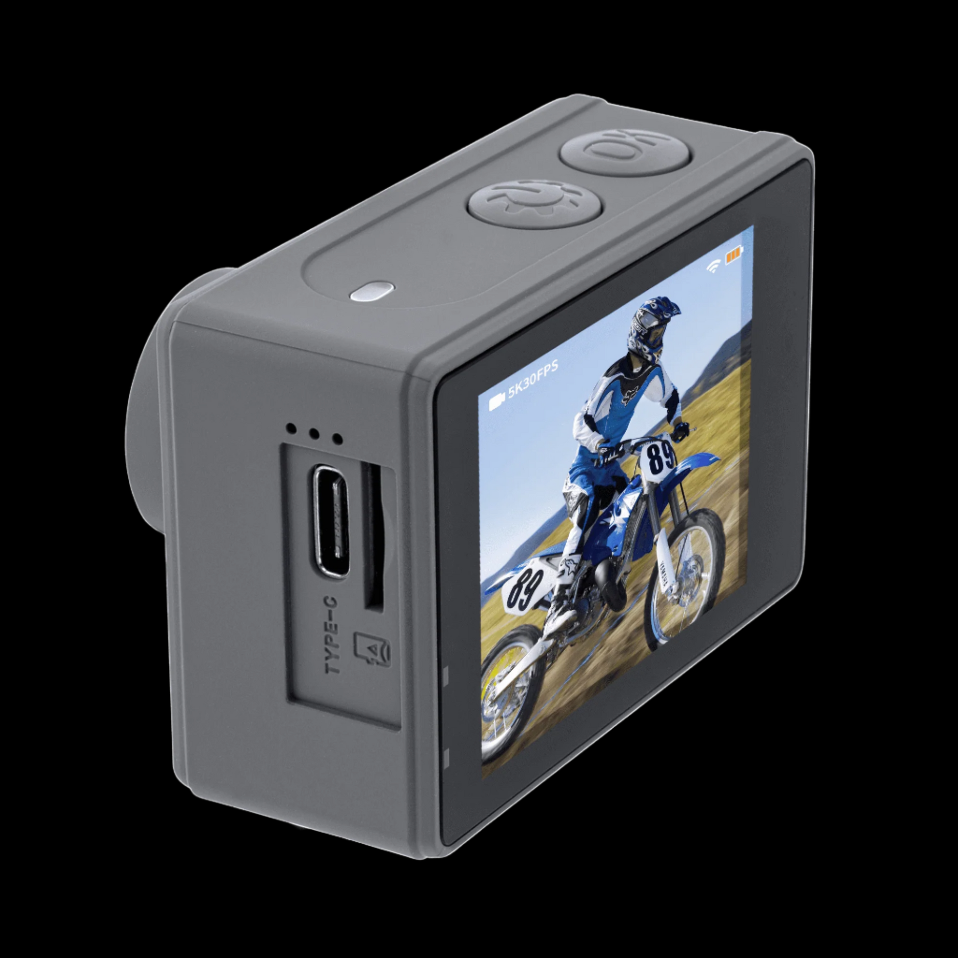 IZI Click Plus 5K Action Camera - 170° Wide Angle, Anti-Shake EIS - IZI