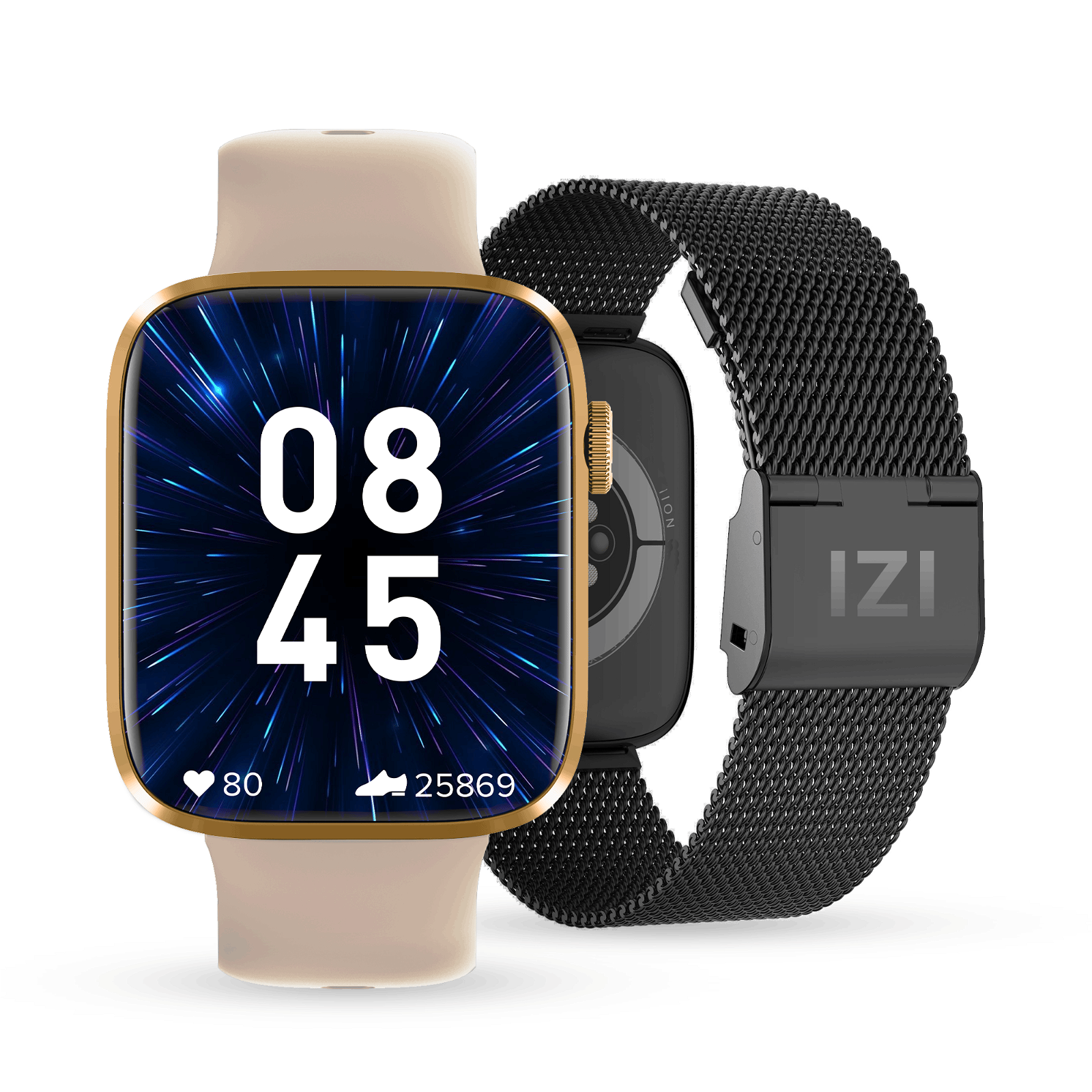 IZI Smart Watch - 1.92" Pro Retina Display, AI, Bluetooth, Sports - IZI