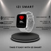 IZI Smart Calling Fitness Smartwatch | Ultra 3D Full Touch HD | Health Suite and Sports Tracking Mode | AI Voice Assistant | 200+ Watch Faces (Square + Grey Silicone)