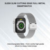 IZI Smart Calling Fitness Smartwatch | Ultra 3D Full Touch HD | Health Suite and Sports Tracking Mode | AI Voice Assistant | 200+ Watch Faces (Square + Grey Metal)