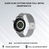 IZI Smart Plus Calling Fitness GPS Trajectory NFC Watch | Retina HD Frameless 4D Display | Health Suite & Sports Tracking | AI Voice Assistant | 200+ Watch Faces (Round + Grey Metal)