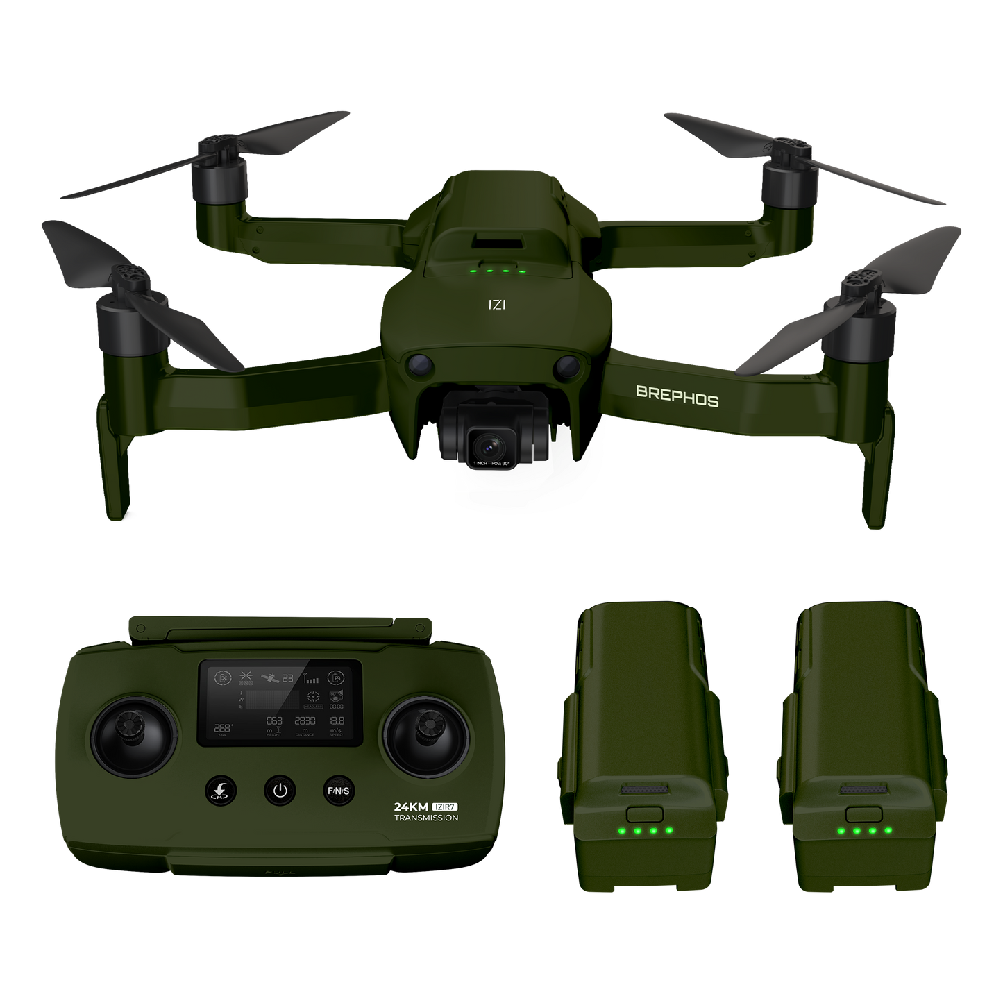 IZI Brephos Micro Drone – 4K60fps Professional Drone with 1” CMOS 48MP Camera, NightSight Ultra, 6X Zoom, Omni Obstacle Avoidance, 24Km Range, HDR 2.0, 3-Axis Gimbal