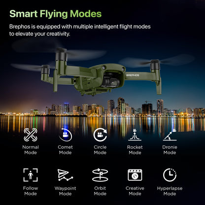 IZI Brephos Micro Drone – 4K60fps Professional Drone with 1” CMOS 48MP Camera, NightSight Ultra, 6X Zoom, Omni Obstacle Avoidance, 53min Flight, 24Km Range, HDR 2.0, 3-Axis Gimbal