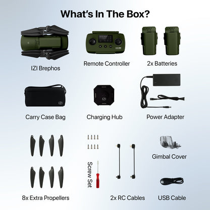 IZI Brephos Micro Drone – 4K60fps Professional Drone with 1” CMOS 48MP Camera, NightSight Ultra, 6X Zoom, Omni Obstacle Avoidance, 24Km Range, HDR 2.0, 3-Axis Gimbal