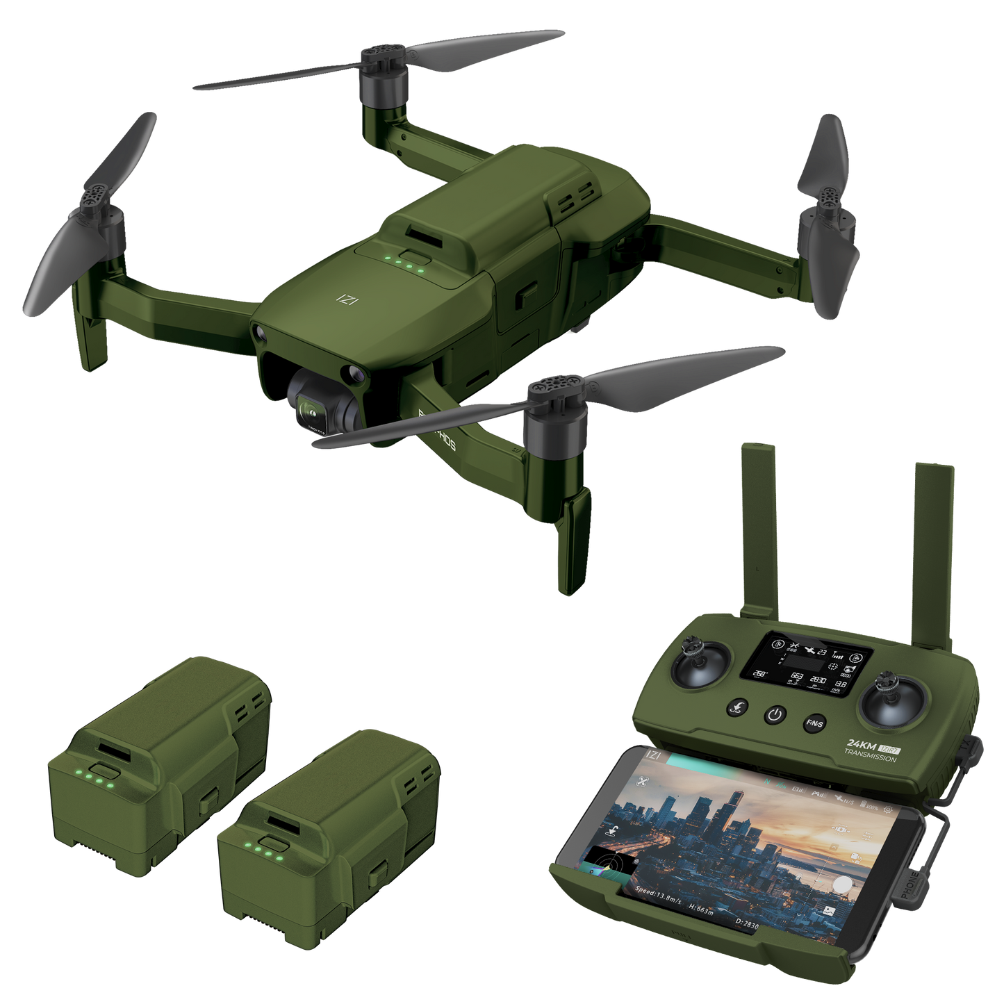 IZI Brephos Micro Drone – 4K60fps Professional Drone with 1” CMOS 48MP Camera, NightSight Ultra, 6X Zoom, Omni Obstacle Avoidance, 53min Flight, 24Km Range, HDR 2.0, 3-Axis Gimbal