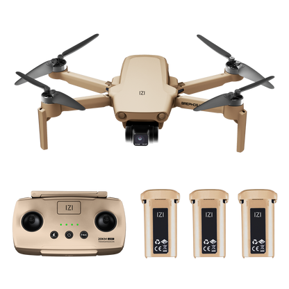 IZI Brephos Fly More Combo Mini Drone – Premium Drone with Camera 4K Professional, 48MP Imaging, Starlight Vision, 3-Axis Stabilizer, 3000mAh Long Flight, <249g Featherweight, 20km Range