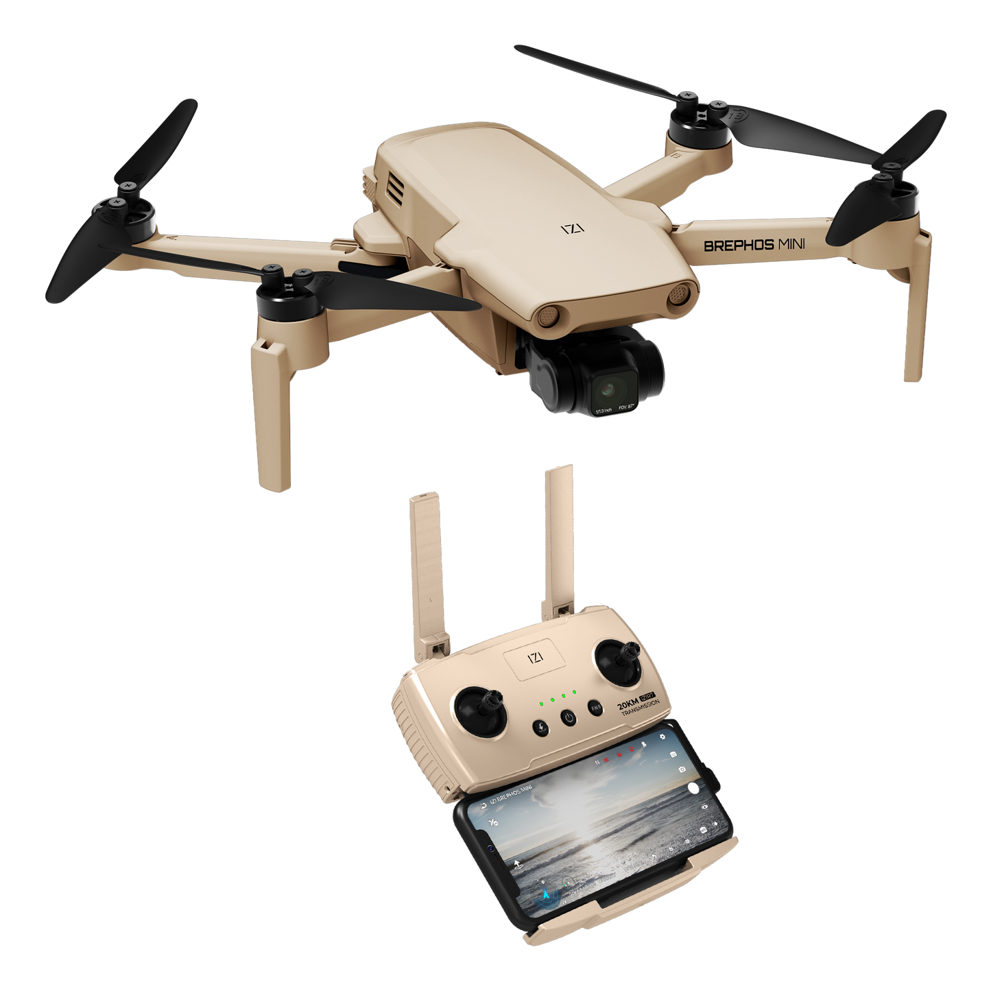 IZI Brephos Mini Drone With 4K Camera, 48MP Imaging, Starlight Vision, 3-Axis Stabilizer, 3000mAh Long Flight, <249g Featherweight, 20km Range
