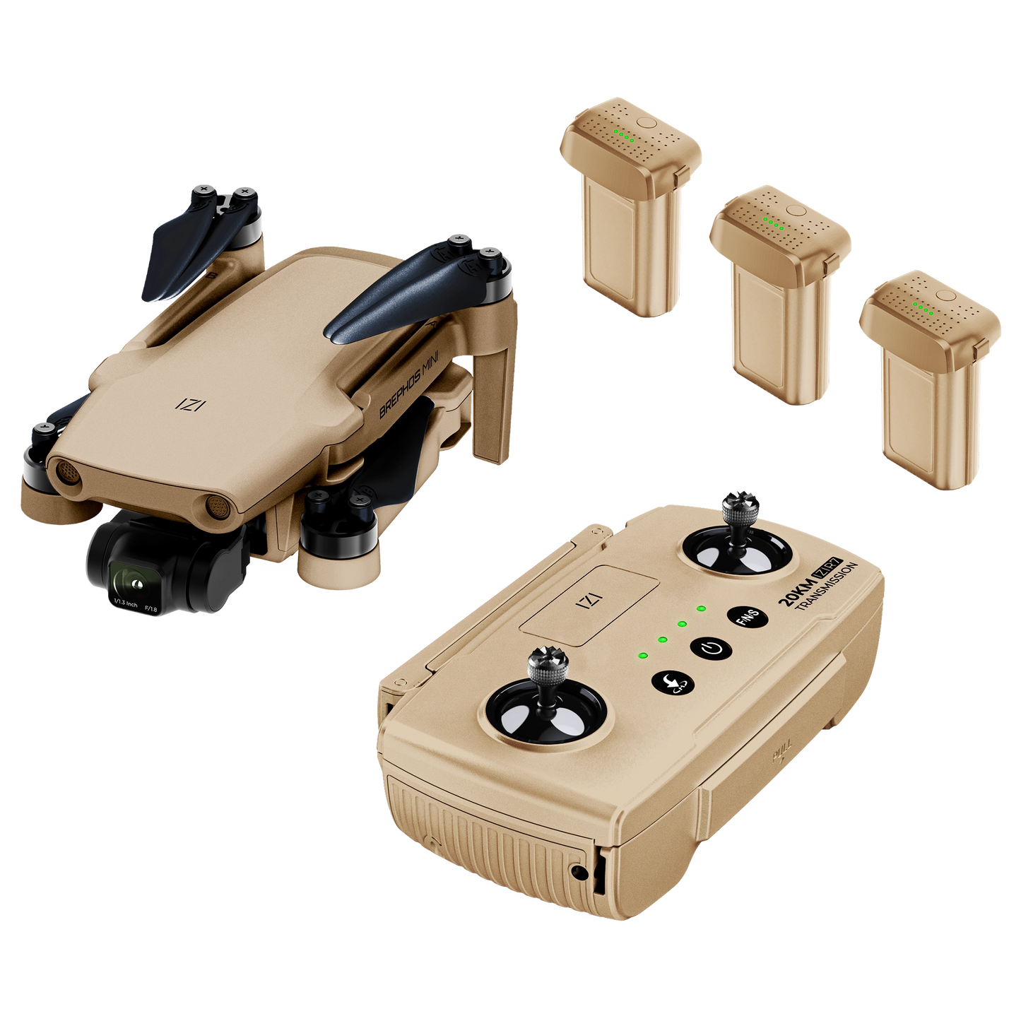 IZI Brephos Fly More Combo Mini Drone – Premium Drone with Camera 4K Professional, 48MP Imaging, Starlight Vision, 3-Axis Stabilizer, 3000mAh Long Flight, <249g Featherweight, 20km Range