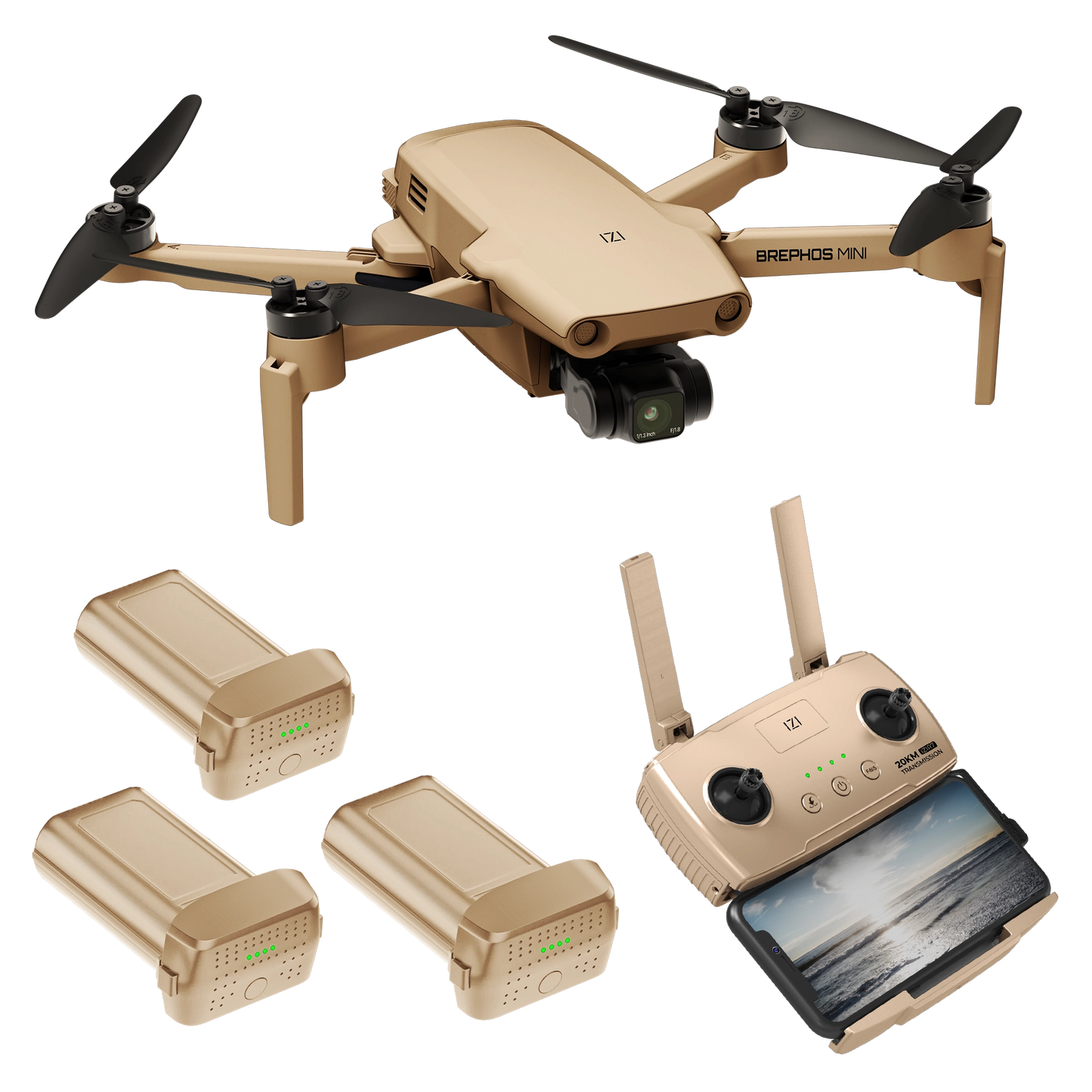 IZI Brephos Fly More Combo Mini Drone – Premium Drone with Camera 4K Professional, 48MP Imaging, Starlight Vision, 3-Axis Stabilizer, 3000mAh Long Flight, <249g Featherweight, 20km Range