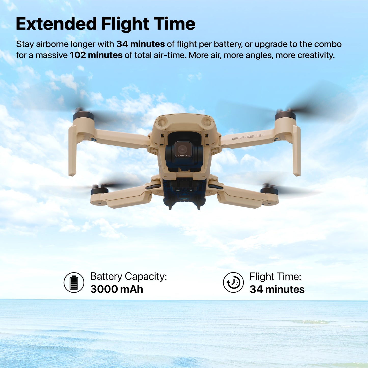 IZI Brephos Fly More Combo Mini Drone – Premium Drone with Camera 4K Professional, 48MP Imaging, Starlight Vision, 3-Axis Stabilizer, 3000mAh Long Flight, <249g Featherweight, 20km Range