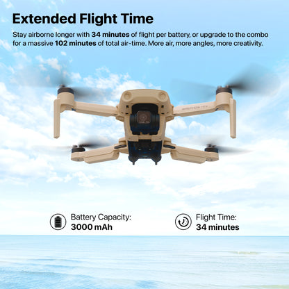 IZI Brephos Mini Drone With 4K Camera, 48MP Imaging, Starlight Vision, 3-Axis Stabilizer, 3000mAh Long Flight, <249g Featherweight, 20km Range