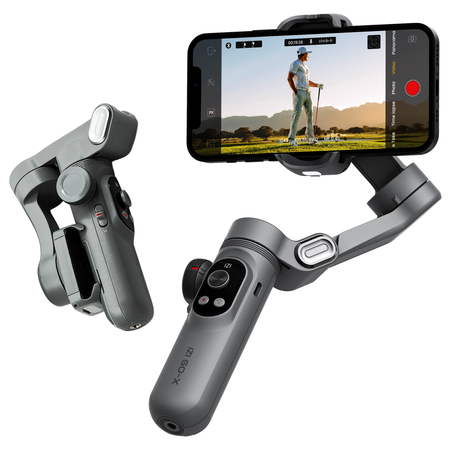 IZI GO-X 3-Axis Gimbal Online: OLED Display, LED Light, AI Tracking
