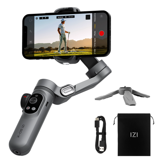IZI GO-X 3-Axis Gimbal Online: OLED Display, LED Light, AI Tracking