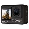 IZI ONE Plus 5K UHD Action Camera With Accesories Kit, 48 MP, 6-Axis Stabilization, 110ft Waterproof, 2x Batteries, Fast Charging