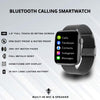 IZI Smart Calling Fitness Smartwatch | Ultra 3D Full Touch HD | Health Suite and Sports Tracking Mode | AI Voice Assistant | 200+ Watch Faces (Square + Black Metal)
