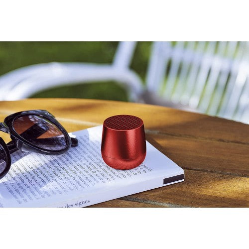 Lexon MINO+ 3W Mini Bluetooth Speaker, TWS & Selfie Remote (Dark Red) - IZI