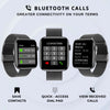 IZI Smart Calling Fitness Smartwatch | Ultra 3D Full Touch HD | Health Suite and Sports Tracking Mode | AI Voice Assistant | 200+ Watch Faces (Square + Black Metal)