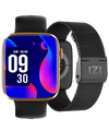 IZI Smart Pro 1.92"Retina Display Bluetooth Calling SmartWatch, Always on Display, AI Voice Assistant, Activity Tracker, ECG, SPO2, BP, 500+ WatchFaces, 5 Days Battery, 2 Premium Straps