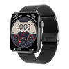 IZI Smart Calling Fitness Smartwatch | Ultra 3D Full Touch HD | Health Suite and Sports Tracking Mode | AI Voice Assistant | 200+ Watch Faces (Square + Black Metal)