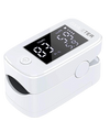 IZI Fingertip Pulse Oximeter 1.5″ LED Display | Accurate Fast SpO2 Blood Oxygen & Heart Rate Monitor | Largest LED Display of Fingertip Oximeters (CE, ISO, FDA Approved) – Battery Not Included, White